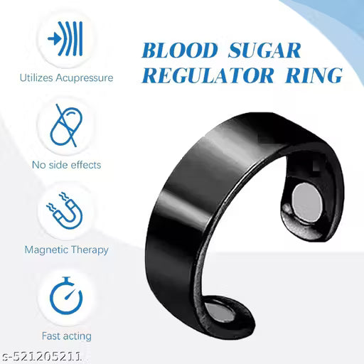 2 Magnet Blood Sugar Control Ring Adjustable Magnetic
