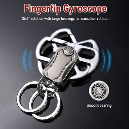 5 IN 1 Heavy Duty Dual Ring Multifunction Keychain with Cutter